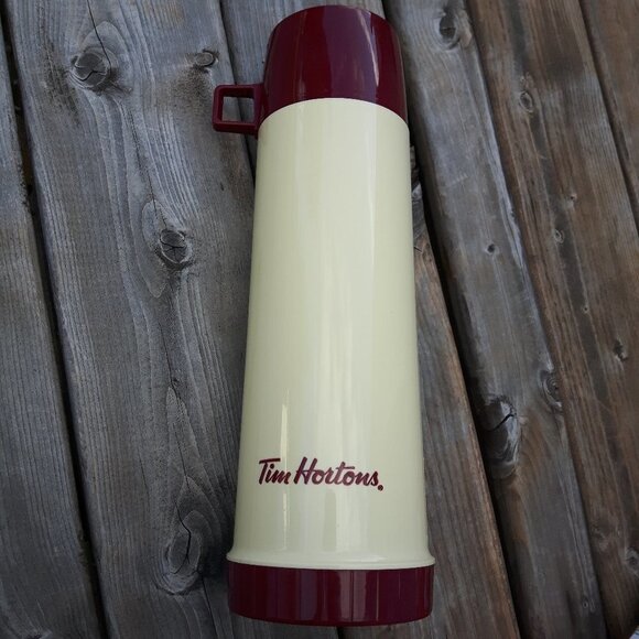 Vintage TIM HORTONS Thermos Hot/Cold 32 OZ 4 cups 🍁 - Picture 1 of 7